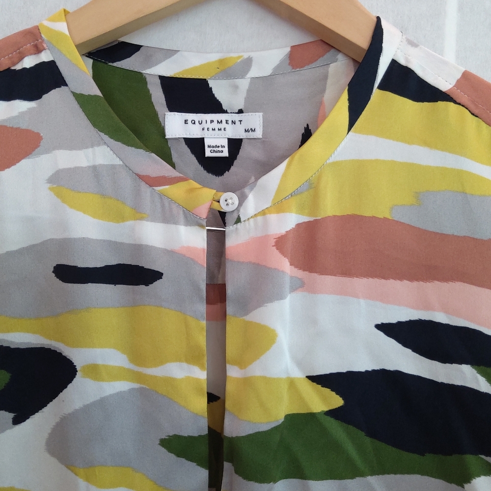 Equipment camo print silk blouse - Picture 6 of 16